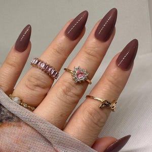 Hand Painted Press On Nails, Press On Nails, Purple Jelly Nails, Glue On Nails, Jelly Press Ons