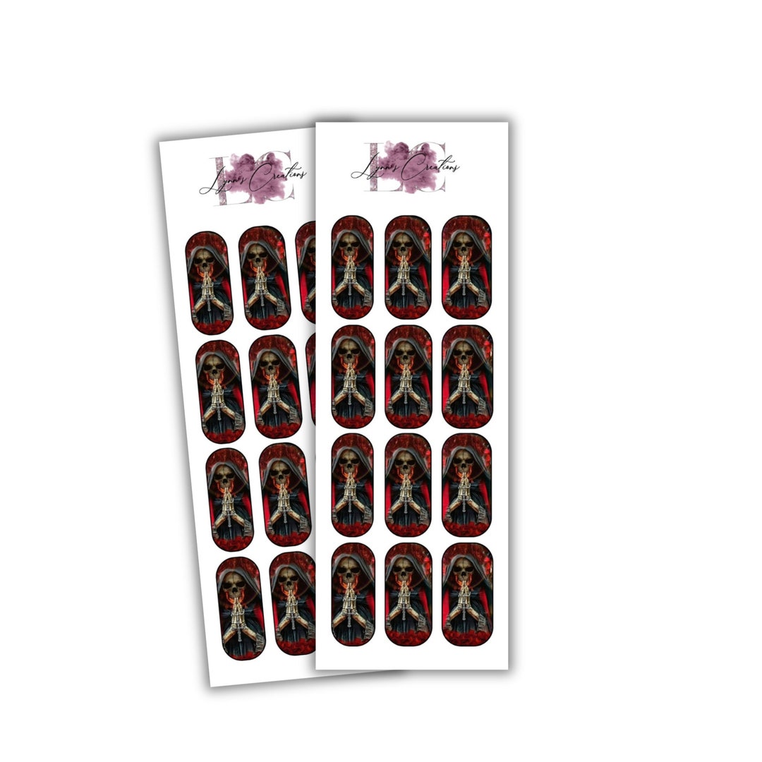 Waterslide Nail Decals, Santa Muerte Nail Decals, Santa Muerte Nails, Nail Decor, Nail Tools Etsy