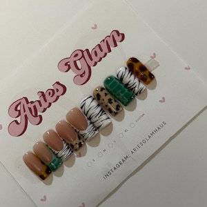 Press on Nails, Mix Match Animal Print Press On Nails | fake nails | false nails | glue on nails | fake nails | stick on nails