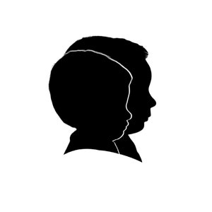 Personalisiertes Doppel-Silhouette-Portrait