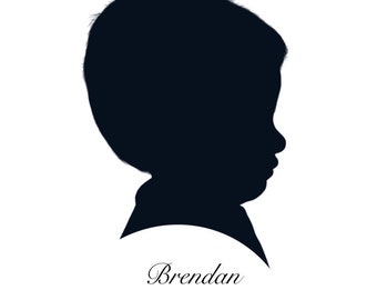 Custom Silhouette Portrait with Name