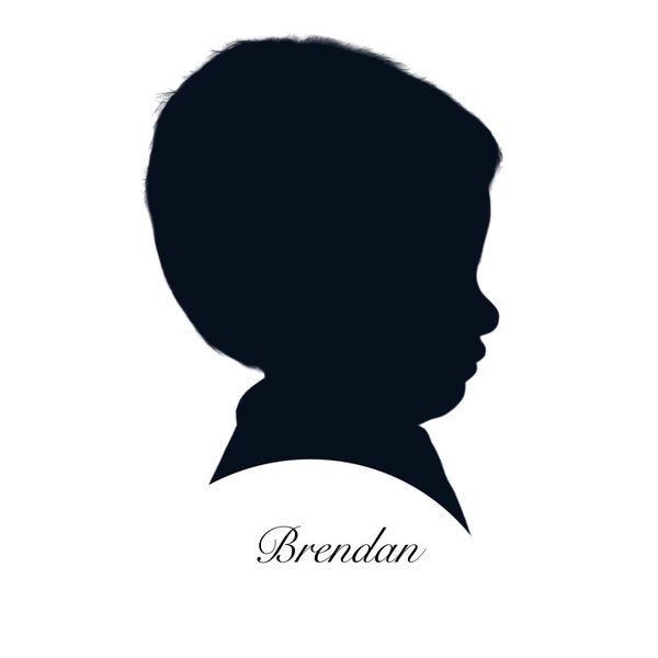 Custom Silhouette Portrait with Name