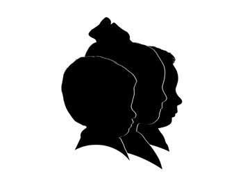 Custom Triple Silhouette Portrait