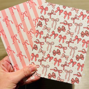 Coquette Bows Kindle Insert | Kindle Accessory | Bookish Gift | Book Lover Gift | Laminated Kindle Cardstock Insert | Pink Bow Aesthetic