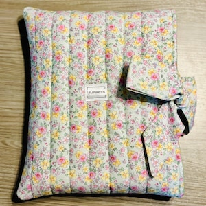 Bow Tie Bible Book Sleeve | Bow Kindle Sleeve | Quilted Book Sleeve With Bow | Bible Cover | Christian Handmade Gift | Spring Book Sleeve