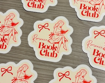 Romance Book Club Sticker | Valentines Galentine’s Sticker | Kindle Decor | Bookish Gift