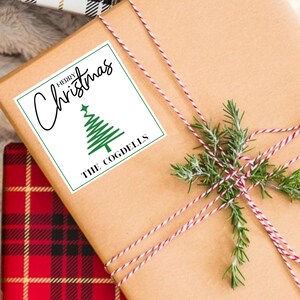 Personalized Christmas Labels | Christmas Tree Gift Tag Stickers| Handmade Gift Tags | Custom Gift Tags | Christmas Gift Tag Stickers