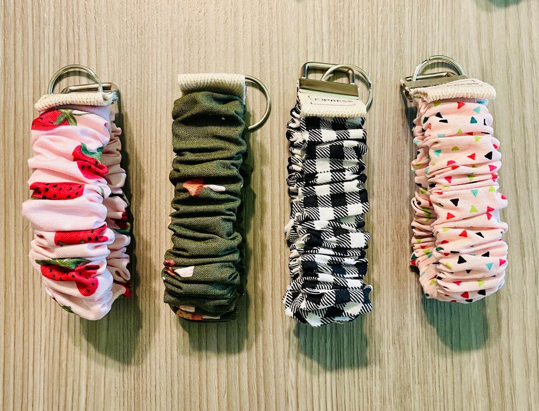Scrunchie Keychain | Wristlet Keychain | Cute Keychain | Key Fob ...