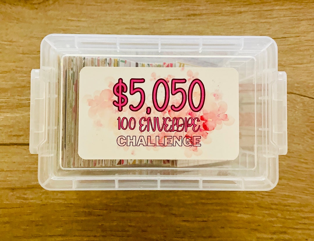100 Envelope Savings Challenge, Savings Challenge Box - Etsy