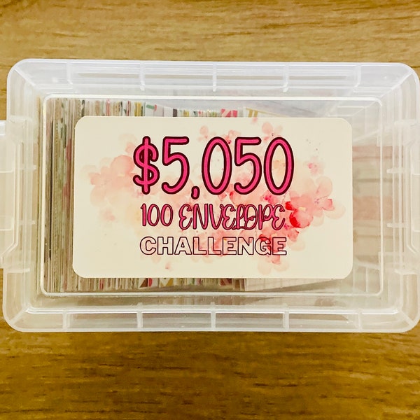 100 Envelope Savings Challenge, Savings Challenge Box