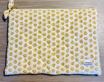 Handmade Quilted Laptop Sleeve | Cute Laptop Sleeves | Padded Laptop Sleeve | Zipper Laptop Sleeve | 13 inch | 14 inch | 15 inch | Ducks