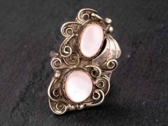 Pink Mother of Pearl Ring - image 1