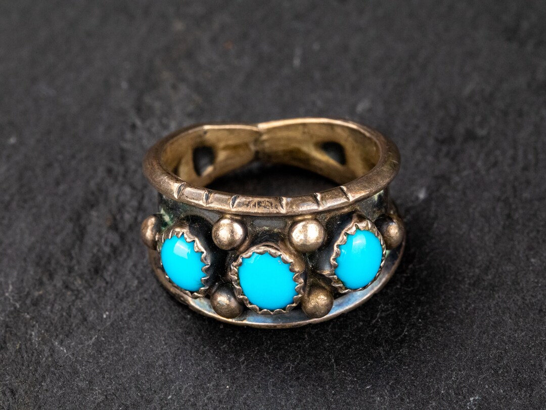 Turquoise Shadow Box Ring - Etsy