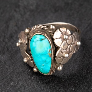 Turquoise Flower Ring