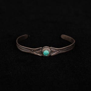 Vintage Silver and Turquoise Cuff - Southwest Jewelry - Native Jewelry