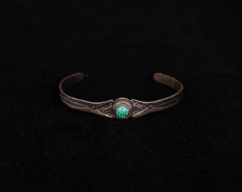 Vintage Silber und Türkis Manschette - Southwest Jewelry - Native Jewelry