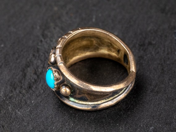 Turquoise Shadow Box Ring - image 2