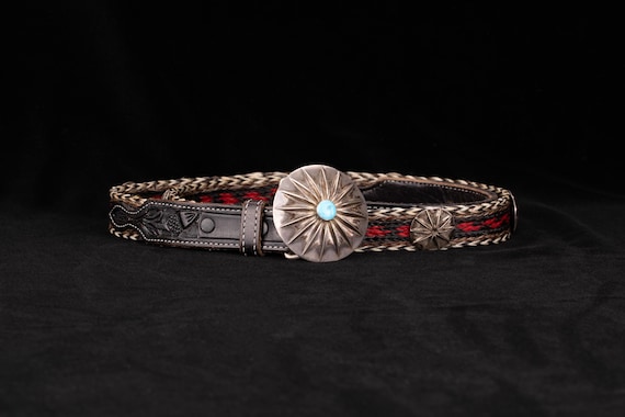 Horse Hair Concho Belt - Southwest Belt - Native Jewelry - Etsy display picture 2
