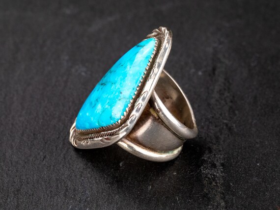 Large Turquoise Native Ring - image 2