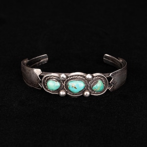 Silver Cuff With Turquoise Stones