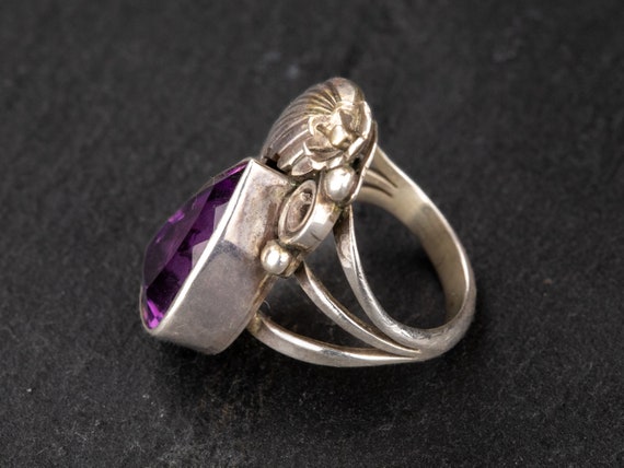 Amethyst Leaf Ring - image 2