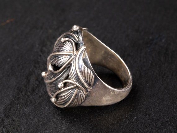 Silver Leaf Ring - image 2