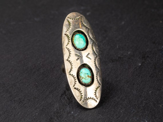 Turquoise Shadowbox Ring - image 1