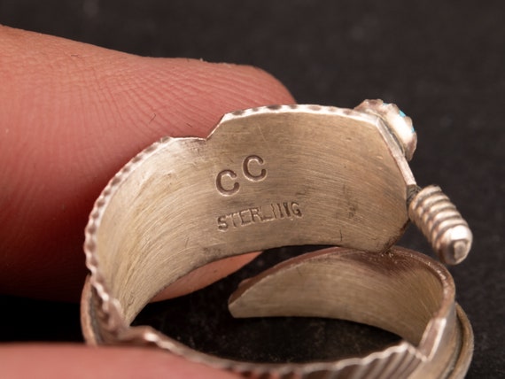 Turquoise Feather Wrap Around Ring - image 4