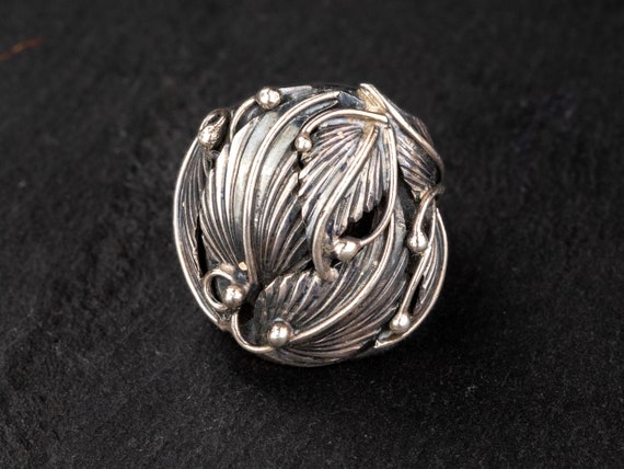 Silver Leaf Ring - image 1