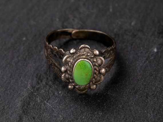 Vintage turquoise Adjustable Ring