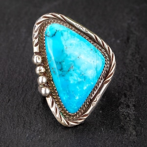 Large Turquoise Native Ring