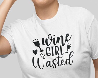 Wine Girl Wasted T-Shirt, Bachelorette Party Tee
