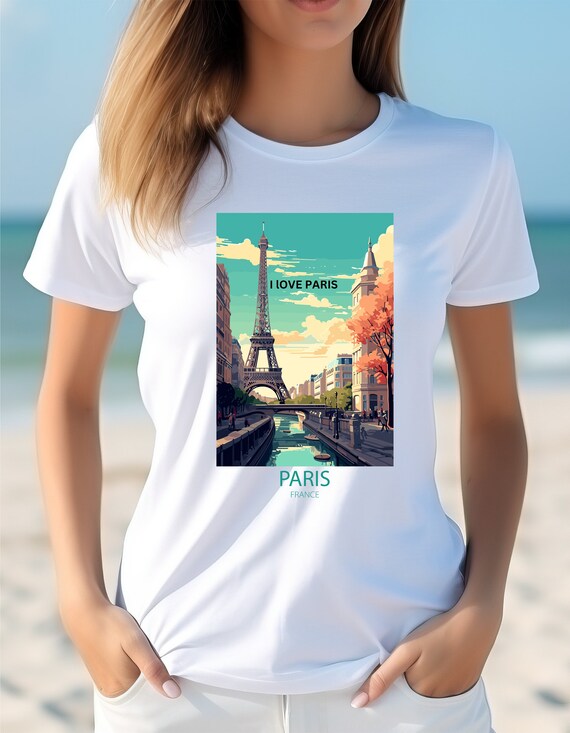 I Love Paris T-Shirt France Eiffel Tower Gift I Love Paris T-Shirt France Eiffel Tower Gift