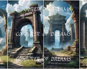 Giant Archways AI Art Digital Download Set of 4