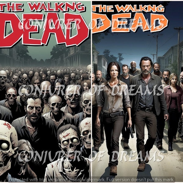 Walking Dead Digital Download Set of 4