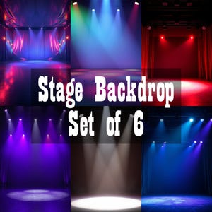 Conjunto de 6 fondos de escenario con descarga digital