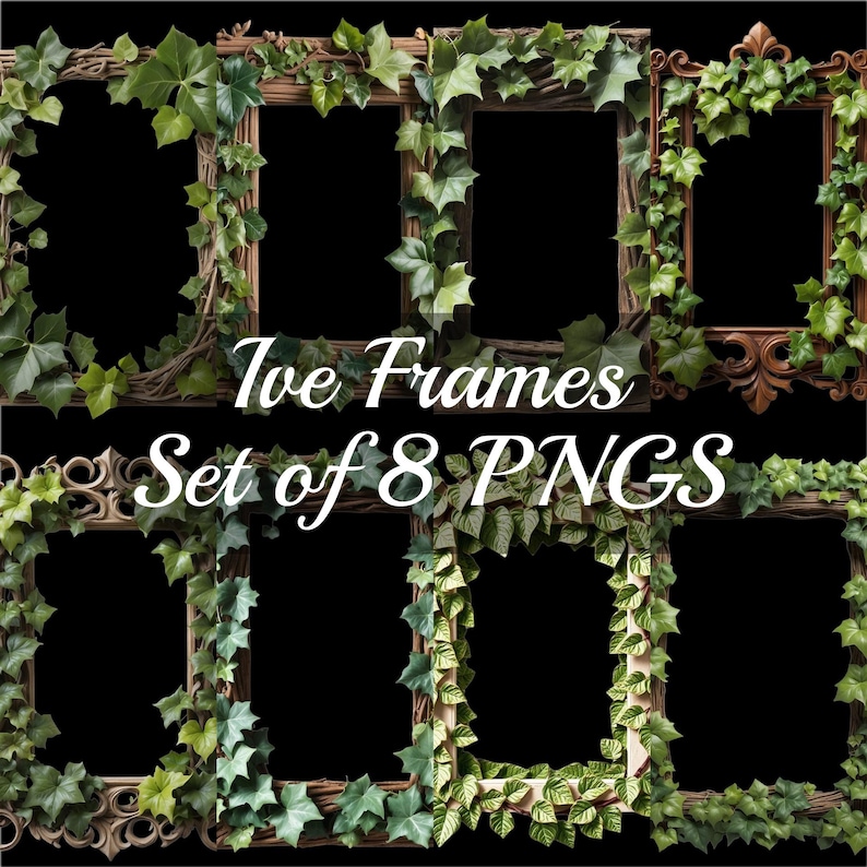 Ivy Frames Digital Download Set of 8 - Etsy