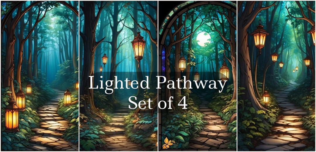 Lighted Pathway Digital Download Set of 4 - Etsy