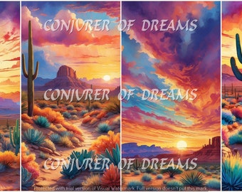 Desert Dream AI Art Digital Download Set of 4