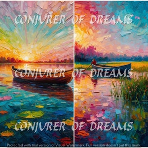 Serene AI Art Descarga digital Conjunto de 4
