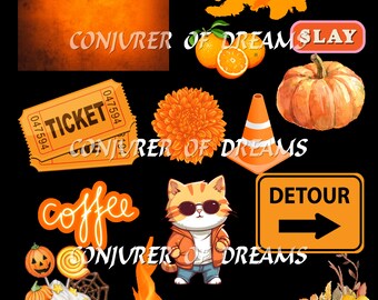 Orange Elements Sheet Digital Art  Download