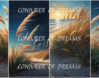 Seabreeze AI Art Digital Download Set of 4