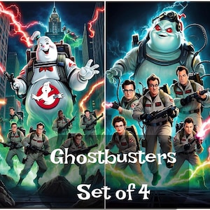 Ghostbusters Art Digital Download Set di 4