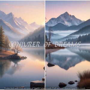 Serenity AI Art digitale downloadset van 4