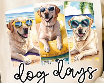 Labrador Retrievers in Sunglasses PNG | Summer Vibes Design (Digital Download)