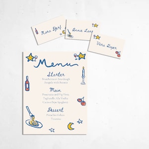Cena italiana, vino, pasta, menu, biglietti da visita, segnaposto, stampabile, personalizzabile, compleanno di Canva, carino, trendy, pomodoro, pizza, serata, download
