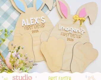 Personalised First Easter Footprint Plaque | Baby Easter Keepsake AU