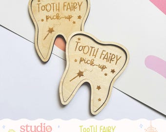 Engraved Wooden Tooth Fairy Tray | Lost Tooth Keepsake