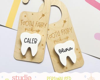 Personalised Tooth Fairy Door Hanger | Lost Tooth Holder