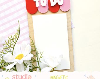 To Do List Magnet | Fridge Organiser | Acrylic Task Planner | Reusable Daily List | Gift for Mum